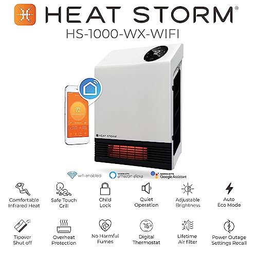 Heat Storm HS-1000-WX-WIFI Infrared Wi-Fi Heater, 1000 Watt by Heat Storm - Image 3