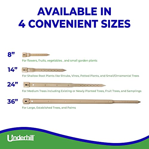 Underhill Deep Drip Irrigation Stakes 8-Inch, Watering Spikes for Trees, Flowers, Fruits, and Small Plants, Drip System Tubes, A-DD08-4, Case of 4 by Underhill - Image 6