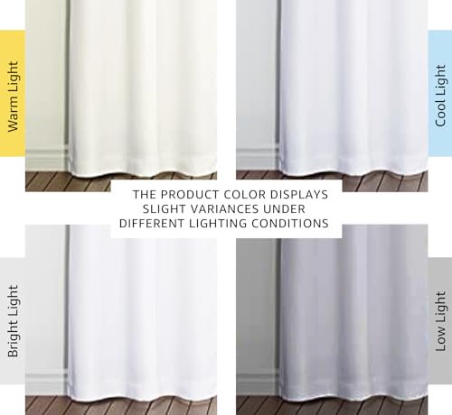 Image of NICETOWN White Blackout Curtains 84 inches Long, Full Light Blocking Drapes with Black Liner for Nursery, Noise Reducing Thermal Insulated Draperies for Doorway (2 Pieces, 37 inch Wide Each Panel)
