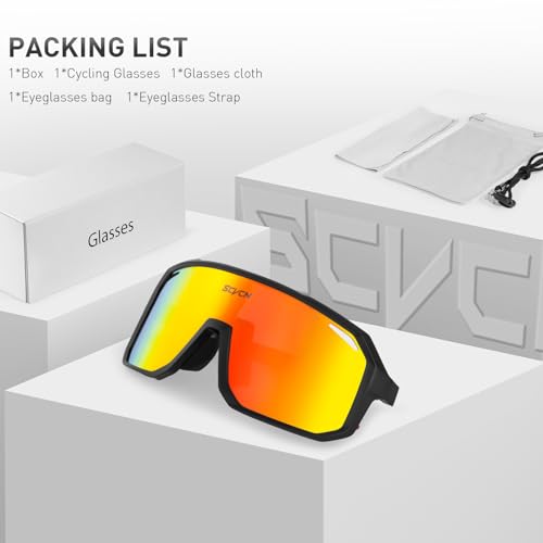 SCVCN Cycling Glasses Sports Sunglasses Women Men Bicycle MTB UV400 Protection Running Mountain Bike Baseball Biking Goggles Riding BMX Fishing Running Riding Golf Driving Softball 508 - image 6