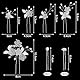 Haarschmuck Hochzeit Set,15 Stück Braut Haarschmuck Perlen,Haarnadeln Hochzeit Silber,Brautschmuck Haare mit Kristall Blumen,U-förmige Haarspange Hochzeit mit Strasssteine für Braut