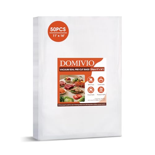 Image of 50PCS Vacuum Sealer Bags 11 inch x 16 inch, Pre-Cut Gallon Size Food Saver Bags for Vacuum Sealer Machine, BPA-Free Heavy Duty Storage Bags for Food Freezer Meal Prep & Sous Vide