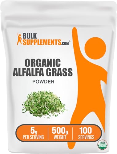Bulksupplements ORGALF Organic Alfalfa Grass Powder - Alfalfa Supplement cover
