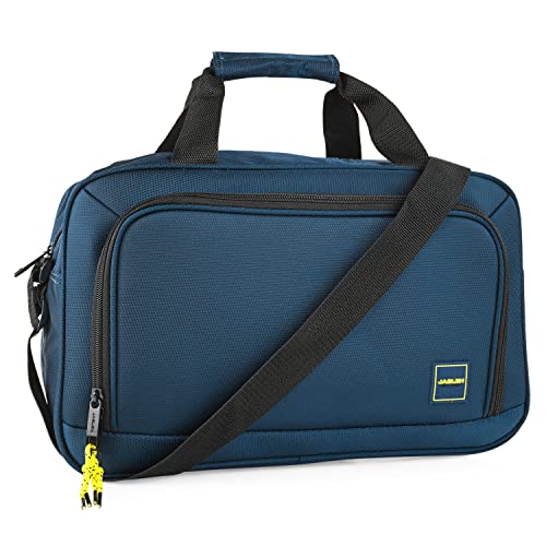 JASLEN - Bolsa De Viaje Mujer y Hombre Plegable Ligera Impermeable. Bolsa Fin De Semana Mujer Bolsa De Viaje Mano, Marino