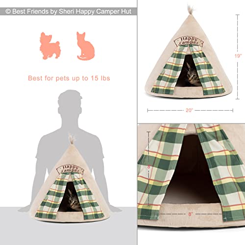 Best Friends By Sheri Novelty Pet Hut, Covered Domed Cat And Dog Bed, Washable Microfiber, Teepee Camper #TOP6