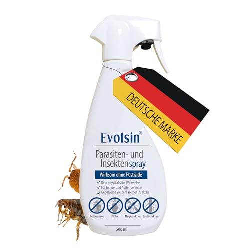 Evolsin Parasiten- & Insektenspray 500 ml – Natürliche rein Physikalische Wirkung Ohne Insektizide – Gegen Ameisen, Bettwanzen, Spinnen & Milben – Für Innen & Außen - Spinnenabwehr