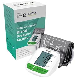 Kinetik Wellbeing Blood Pressure Monitors Large Cuff Universal (22-42cm) - Fully Automatic Upper Arm Blood Pressure Machine - Home Use Bp Monitor with Irregular Heartbeat Detection
