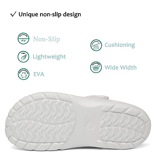 Image of ChayChax Men's and Women's Arch Support Clogs Garden Shoes Slip-on Outdoor Beach Water Sandals with Removable Cushion Footbed