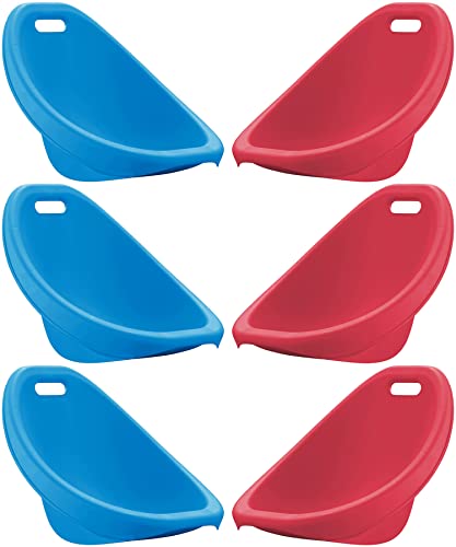 Image of American Plastic Toys Kids Scoop Rocker Chairs for Toddlers & Kids Ages 3 and Up | 6-Pack Blue & Red | Made in USA from Safe Plastics | Great for Indoor and Outdoor Activities