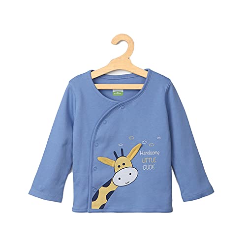 Image of Karrot by Shoppers Stop Printed Cotton Regular Fit Infant Boy's Top & Bottom Set