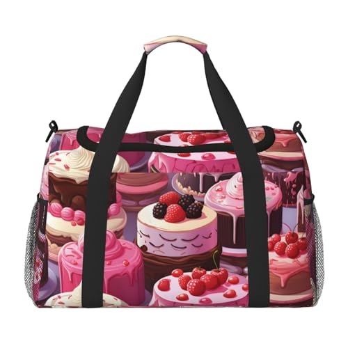 Cakes Duffle Bag Foldable Travel Tote Bag Carry On Large Weekender Overnight Bags Waterproof Gym Bag For Women Men2