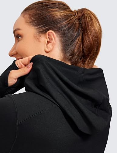 CRZ YOGA Workout Long Sleeve Shirt for Women Hoodie Pullover Athletic Hooded Sweatshirts Sports Gym Tops with Thumbhole4