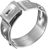 100PCS Stainless Steel 304 Single Ear Pipe Clamps,6.5-21mm Sizes for Plumbing Automotive Industrial Hose Repair,10.8,13.3mm 100pcs