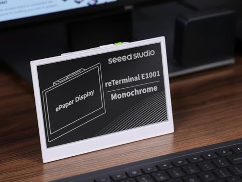 Image of reTerminal E1001 7.5″ Monochrome ePaper Display, ESP32-S3 IoT Terminal with 3-Month Battery Life, SenseCraft No-Code HMI, WiFi & BLE, SD Card Support