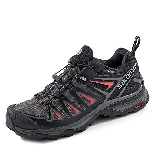 Salomon X Ultra 3 Gore-Tex (wasserdicht) Damen Trekking- & Wanderschuhe, Grau (Magnet/Black/Mineral Red), 37 1/3 EU