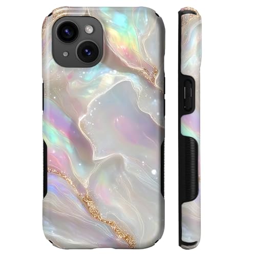 Coque antichoc iPhone 15 motif arc-en-ciel pour le quotidien