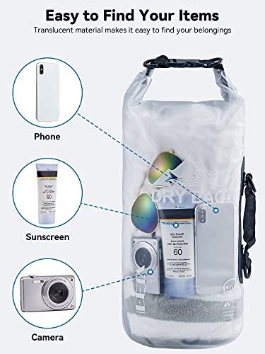 image for HEETA Dry Bag Waterproof for Women Men, Roll Top Lightweight Dry Stora