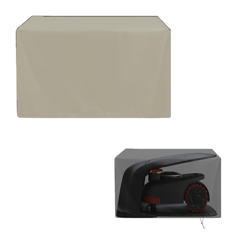 Funda Cortacésped para Stiga A 15v, Impermeable De Tela Oxford Resistente A Los Rayos UV Y Al Polvo,Off White