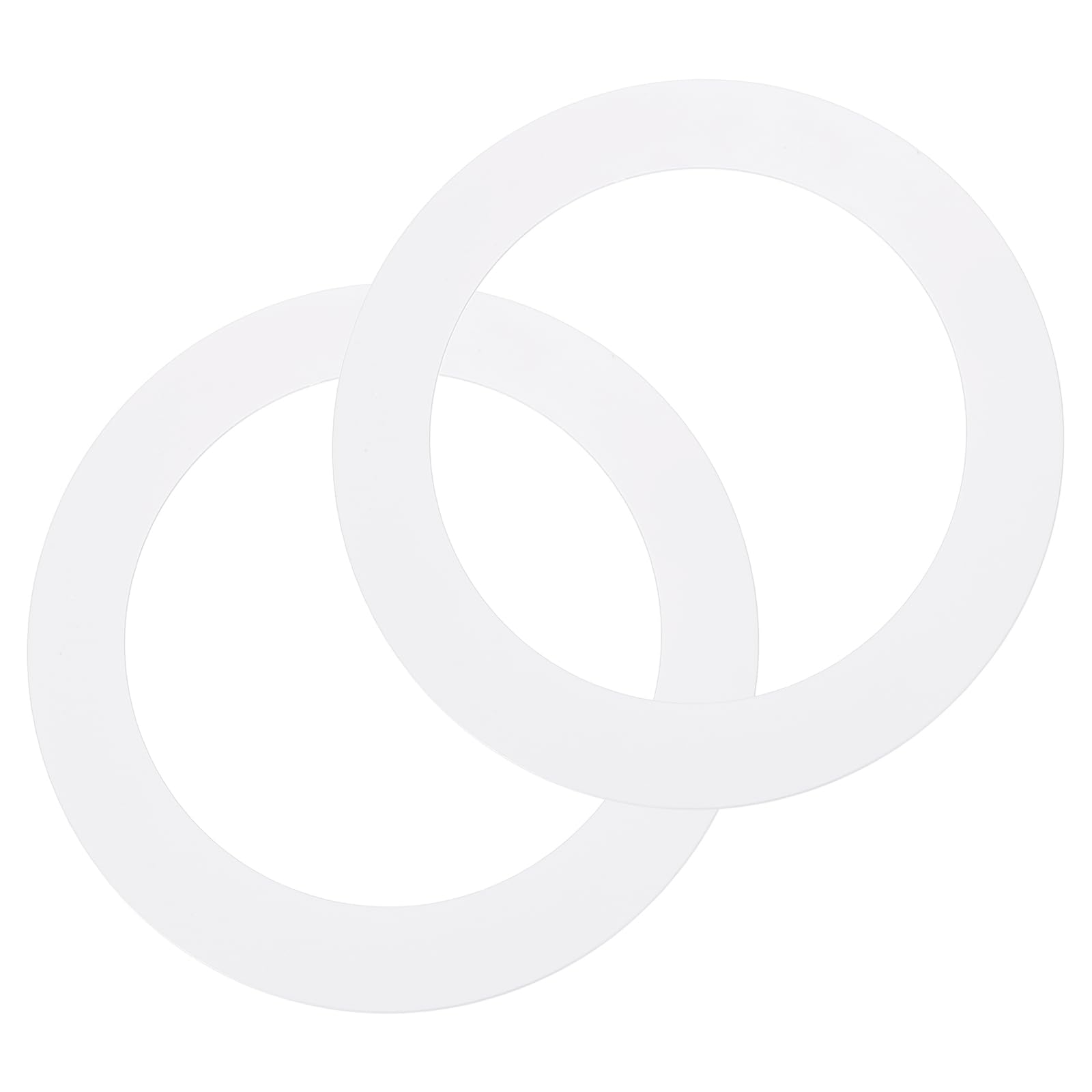 sourcing map 2 Pack Goof Rings for 8" Recessed Lights, 8.3" ID 10.4" OD Steel Flat Goof Trim Ring Can Light Cover Plate Flush Mount Can Converter for Ceiling Wall Hole Decorative, Matte White