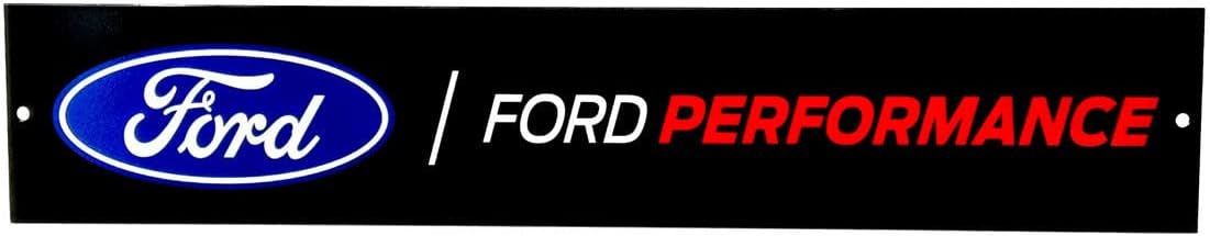 ZIC Motorsports Ford Performance Ford Logo Metal Garage Wall Sign - 35" X 6.5"