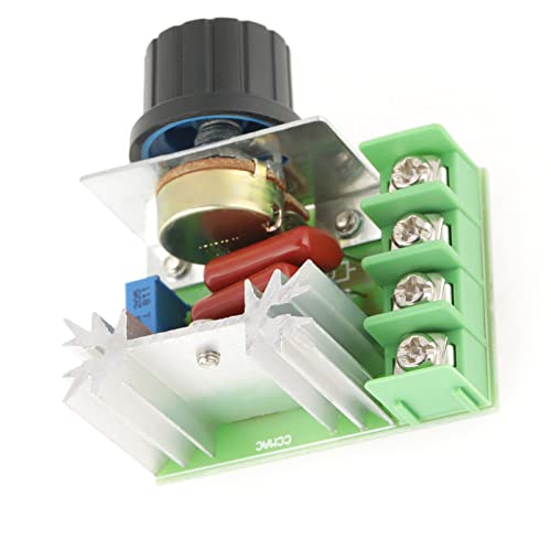 Dimmer Regulador de Voltaje, Controlador de Velocidad del Motor 2000W 25A AC 220V LEDRegulador de Voltaje, Regulador de Intensidad, Controlador de Velocidad del Motor, 2000 W, 25