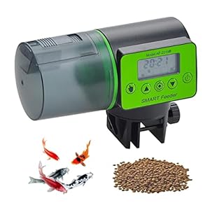 Futterautomat Aquarium, Fischfutterspender mit Timer Futterspender für Aquarien, 200ML Groß Kapazität Fischfutter Feeder für Aquarium Fischtank, Batteriebetrieben Einstellbare Portionsgrößen