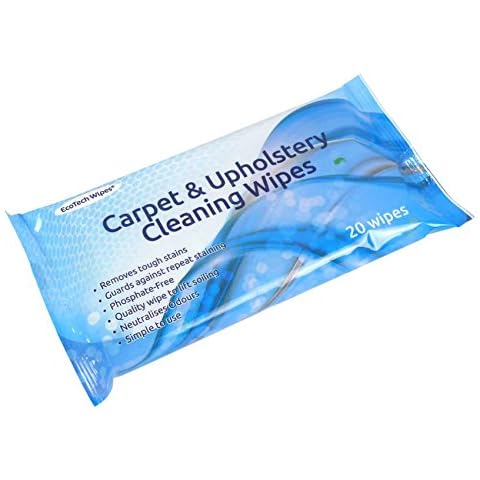EcoTech 59557EC Carpet and Upholstery Cleaning Wipe Flow, White (Pack of 20) Cover
