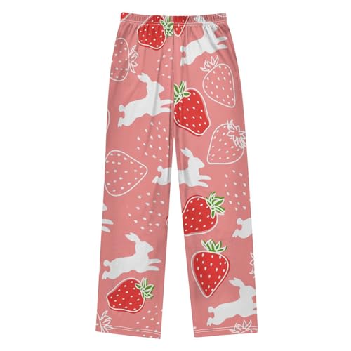 Berry and Bunny Boys Pants Boys Athletic Pants Long Pant for Boywith Pockets Wide-Leg Size 6-14Y2