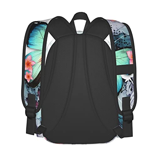 Butterfly Ink Paint Flowers Backpacks 16.9 Inch Laptop Tlarge Capacity Book Bag Adult Travel Hiking Camping Daypack4