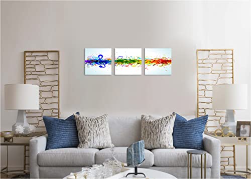 Nan Wind Modern 3 Piece Beating Music Notes Wall Art Paintings Colorful Abstract Art Artwork For Living Room Bedroom Home Decorations #TOP3