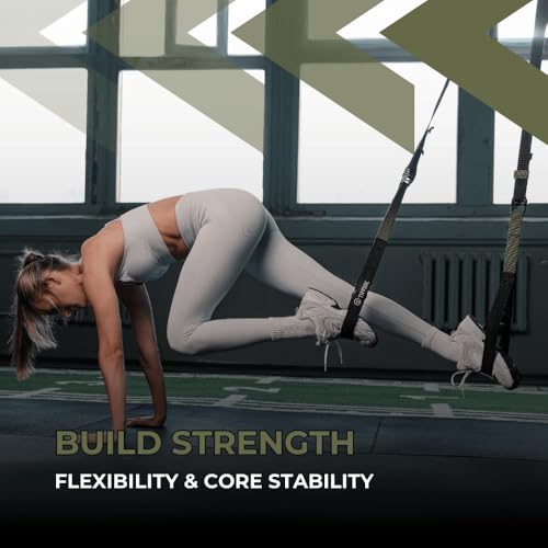 Image of THYSOL Resistance Trainer Pro Xtreme Straps Army | Sling Trainer Set with Adjustable Door Anchor | Fitness Home Workouts - Suitable for Travelling & for Training Indoor & Outdoor