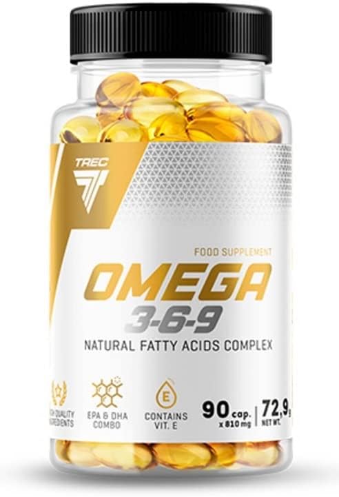 TREC Nutrition Omega 3-6-9 | 90 caps – Optimal Blend of Fatty Acids for Heart, Immune, and Brain Health – Prostaglandin Support Formula