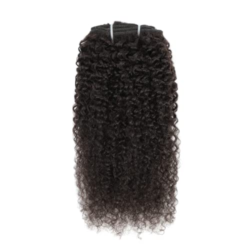 FREESHOW Kinky Curly Clip in Hair Extensions Real Human Hair Brazilian Double Weft Human Hair Clip in Extensions 120Gram 8Pcs/Set With 18 Clips Natural Color (18 inch)