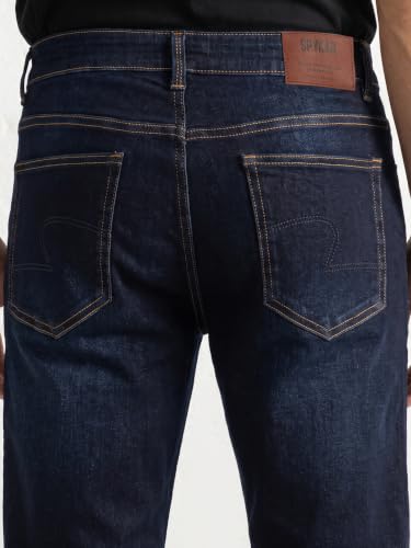 Image of Spykar Men's Ricardo Straight Fit Jeans | Mid Rise | Casual Denim | Non-Stretch Fit | Jeans for Man