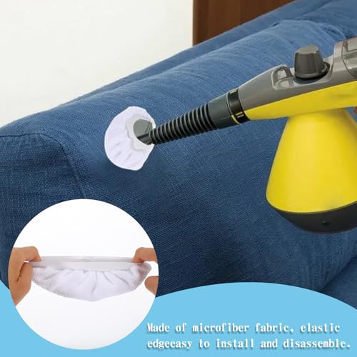 YUXIANLB 10 Stück Universelle Wiederverwendbare Dampfwischpads Dampfreiniger Zubehör für die Meisten Handdampfreiniger Dampfaufsätze Waschbare Tücher für die Reinigung von Boden Wänden und Kleidung