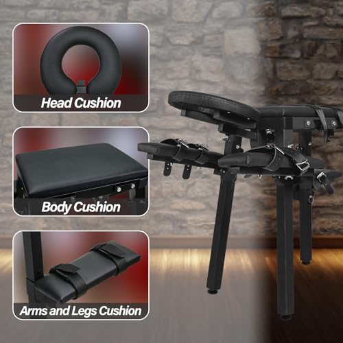 PLKO Adjustable Bench for Adult Couples, Heavy Duty Chair Bed with Padded Faux Leather,Steel Frame,Ideal for Living Room, Bedroom or Outdoors