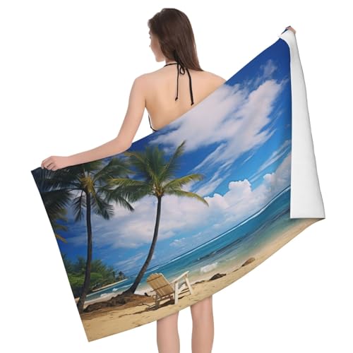 Hello Hawaii Print Beach Towel,Swimming Essentials for Men Women Pool,