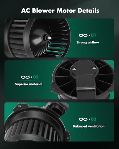 Image of SCITOO HVAC Blower Motor for Mitsubishi Vehicles - AC Heater Blower Motor Fit for 2014-2018 for Mitsubishi Mirage, 2017-2018 for Mirage G4, OE Replaces- PM5212, 7802A249, 7802A247, 7802A212