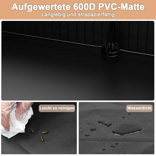 Koeravoodi – veekindel suurus 122CM × 60CM × 40CM, värv must ohne Top (Aystkniet)