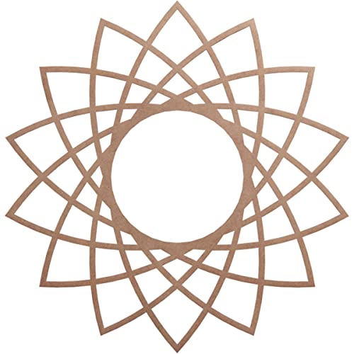 Image of Ekena Millwork 38 inchOD x 14 5 /8 inchID x 3 /8 inchT Eleanor Wood Fretwork Pierced Ceiling Medallion, Wood (Paint Grade)
