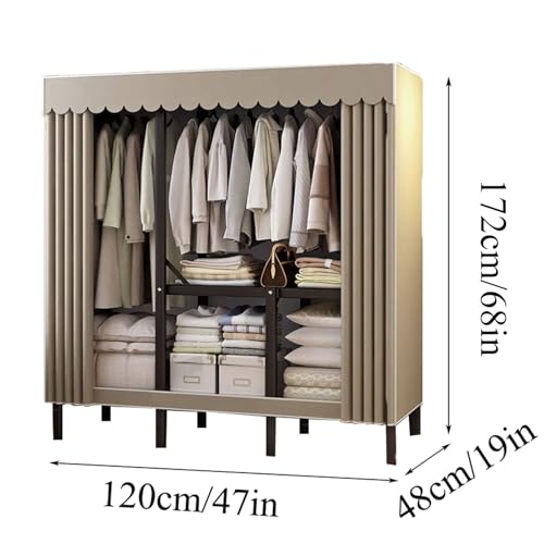 Organizador portátil de acero para armario, plegable, solución de almacenamiento de espacio de gran tamaño para sala de estar, solución de almacenamiento temporal