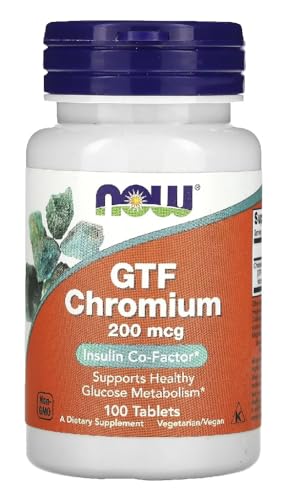 Now Foods - GTF CHROMIUM 200 MCG | Apoyo al Metabolismo de la Glucosa - 100 Tabletas