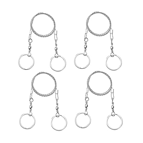 OHPHCALL 4pcs Portable Saw Tool Chain Rope Saw for Camping Emergency Wire Hand Small for Crafts