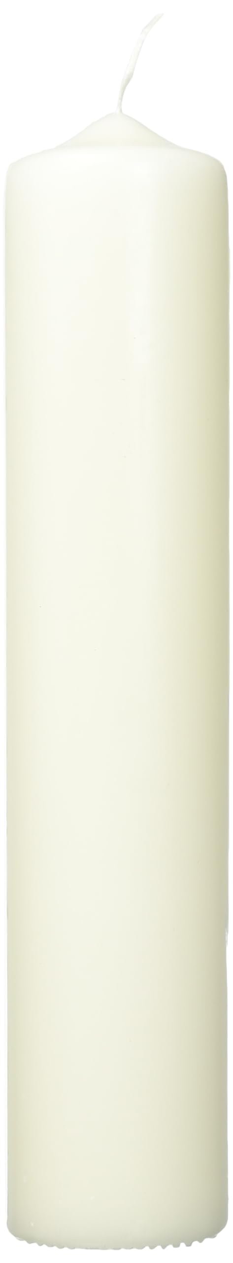 Rayher Pillar Candle, Cream, Round, 6 cm Diameter x 30 cm Length, 100% Paraffin, RAL Quality Mark, Christening/Communion Candle Blank