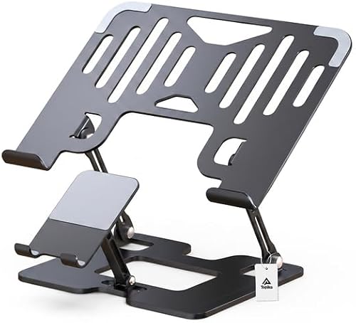 Laptop And Phone Stand Combo, Ergonomic Stand&180 Degree Adjustment