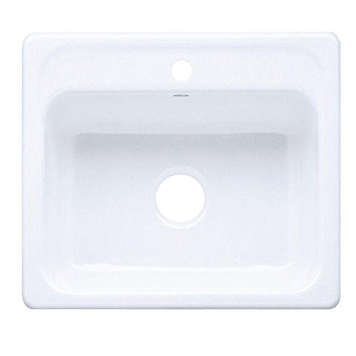 Kohler K-5964-1-0 Mayfield Self-Rimming Kitchen Sink, White