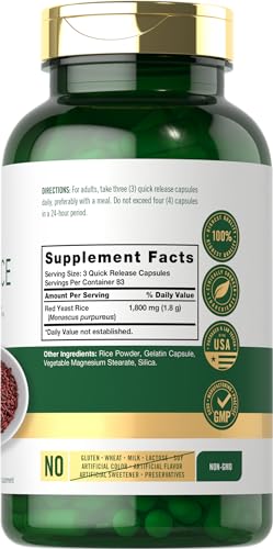 Carlyle CL684 Red Yeast Rice | 250 Capsules | Non-Gmo, Gluten Free Supplement thumb #1
