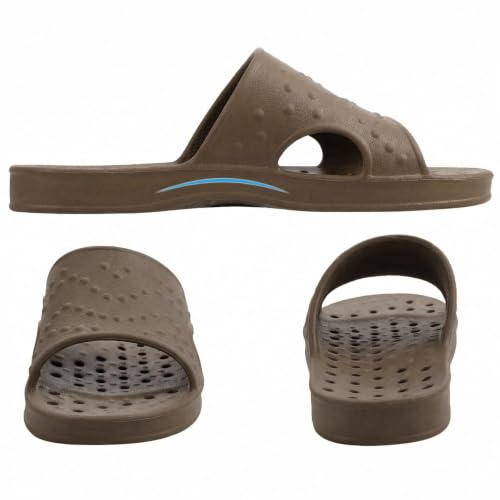 Image of shevalues Shower Shoes for Women Men with Arch Support Quick Drying Pool Slides Lightweight Beach Sandals with Drain Holes