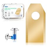 FourShow 36 Lame di Ricambio Compatibili con Rasaerba Robot Ecovacs, Lame di Riserva Resistenti Rivestite in Titanio con Viti, Compatibili con Le Serie Goat G1, O500, O800 e O1200