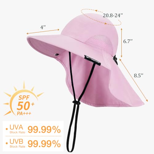 Image of Solaris Sun Hat with Neck Flap, UPF 50 Sun Protection Lightweight Sun Cap for Men Women, Wide Brim Hat for Fishing Hiking